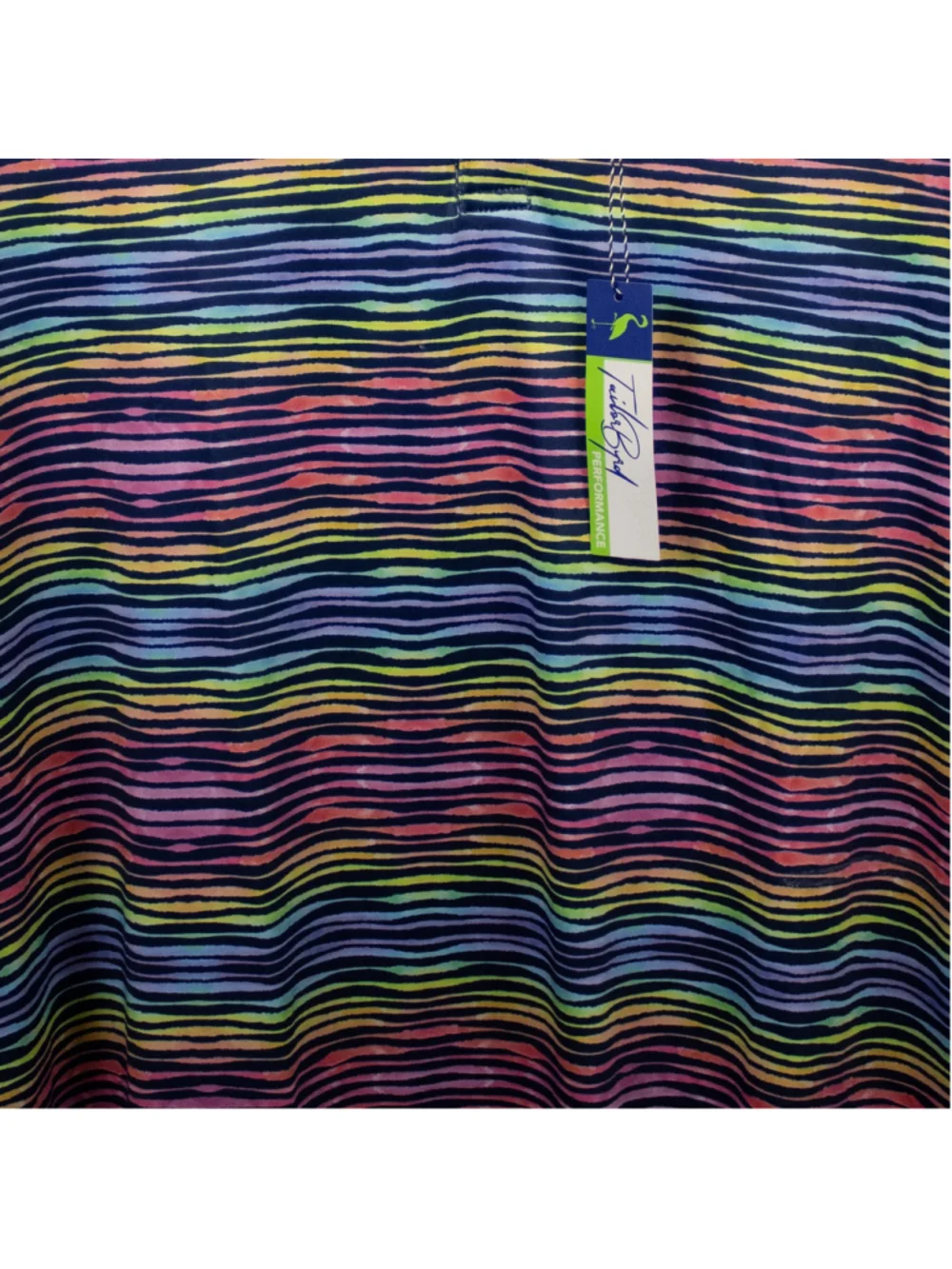 TailorByrd multicolor stripe performance golf polo shirt NWT-XXL